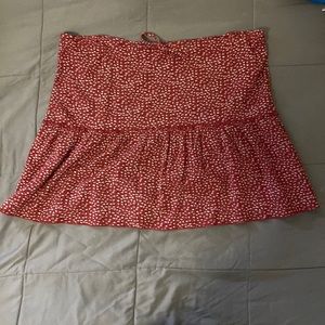 brandy melville floral printed skater skirt